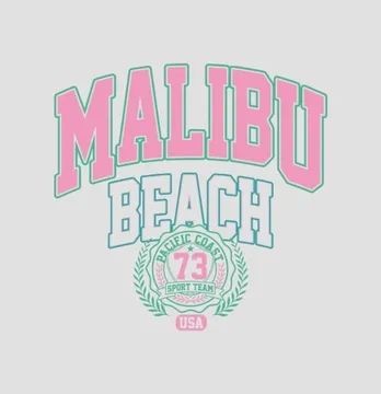 Термонаклейка "Malibu beach" 19*19 см