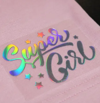 Термоаплікація з плівки "Super Gir" 5*7 см голограма