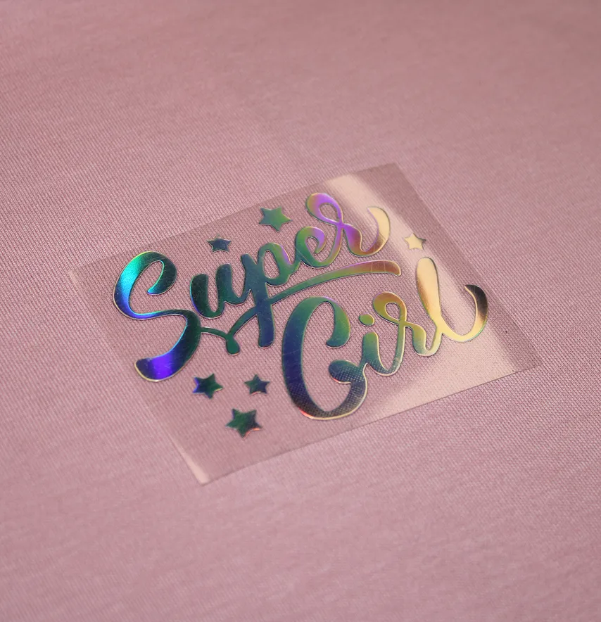 Термоаплікація з плівки "Super Gir" 5*7 см голограма-1