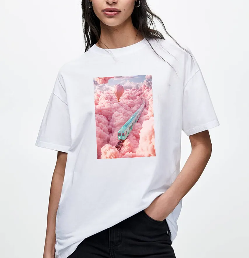 Термоналіпка "Потяг в рожевих облаках" 20,5*29 см-1