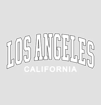 Термоналіпка "Los Angeles" 25*11 см білого кольору