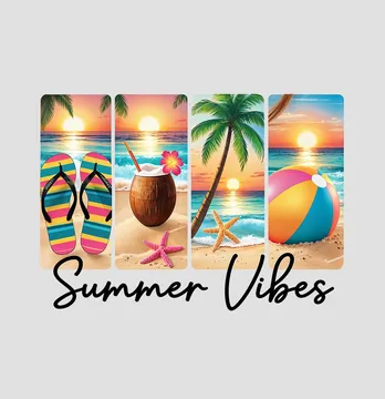 Термоаплікація "Summer vibes" картинки 19,5*14 см
