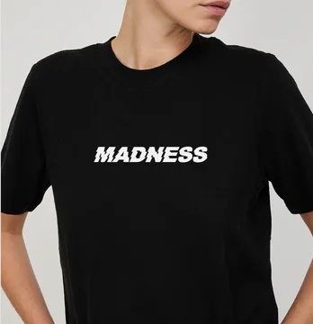 Термоаплікація "Madness" 18*2,5 см білого кольору