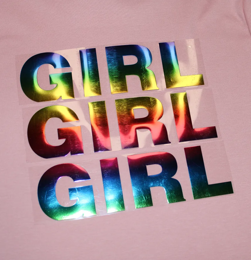 Термоаплікація з плівки "Girl" 18*5 см радуга-1