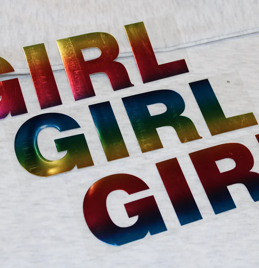 Термоаплікація з плівки "Girl" 18*5 см різнокольорова-2