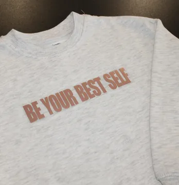 Термоаплікація з плівки "Be Your Best Self" 4,2*18 см 