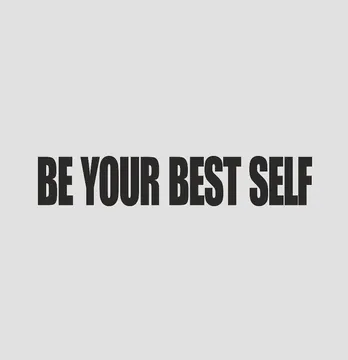 Термоналіпка "Be Your Best Self" 18*3,2 см чорного кольору