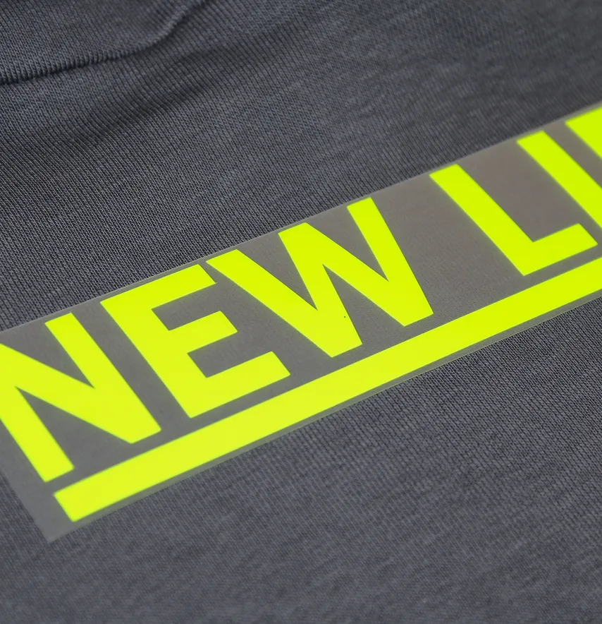 Термоаплікація з плівки "New life" 4*18 см лимонного кольору-1