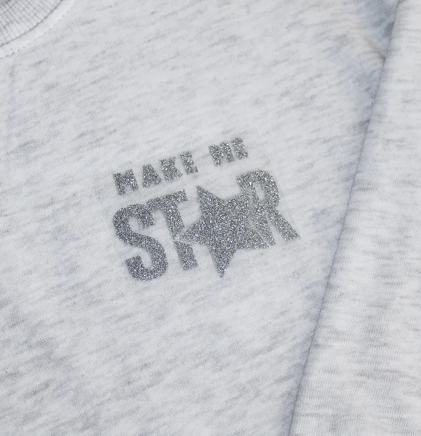 Термоаплікація з глітеру "Make me star" 5,5*7 см -1
