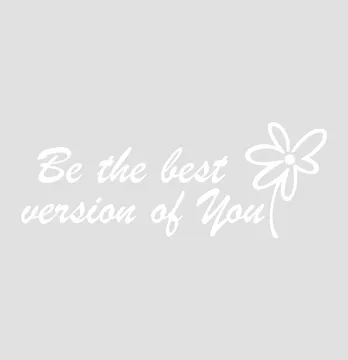 Термоналіпка "Be the best version of you" 19*7,2 см білого кольору