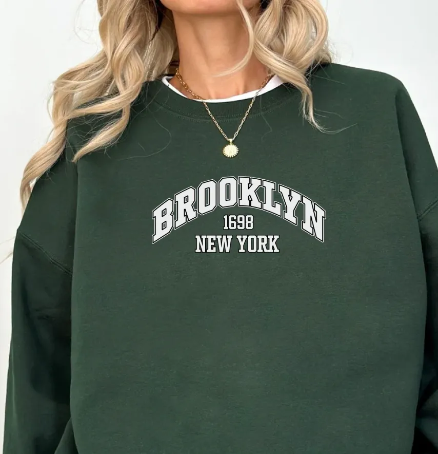 Термоапликация "Brooklyn" 26*11,5 см белого цвета.-1