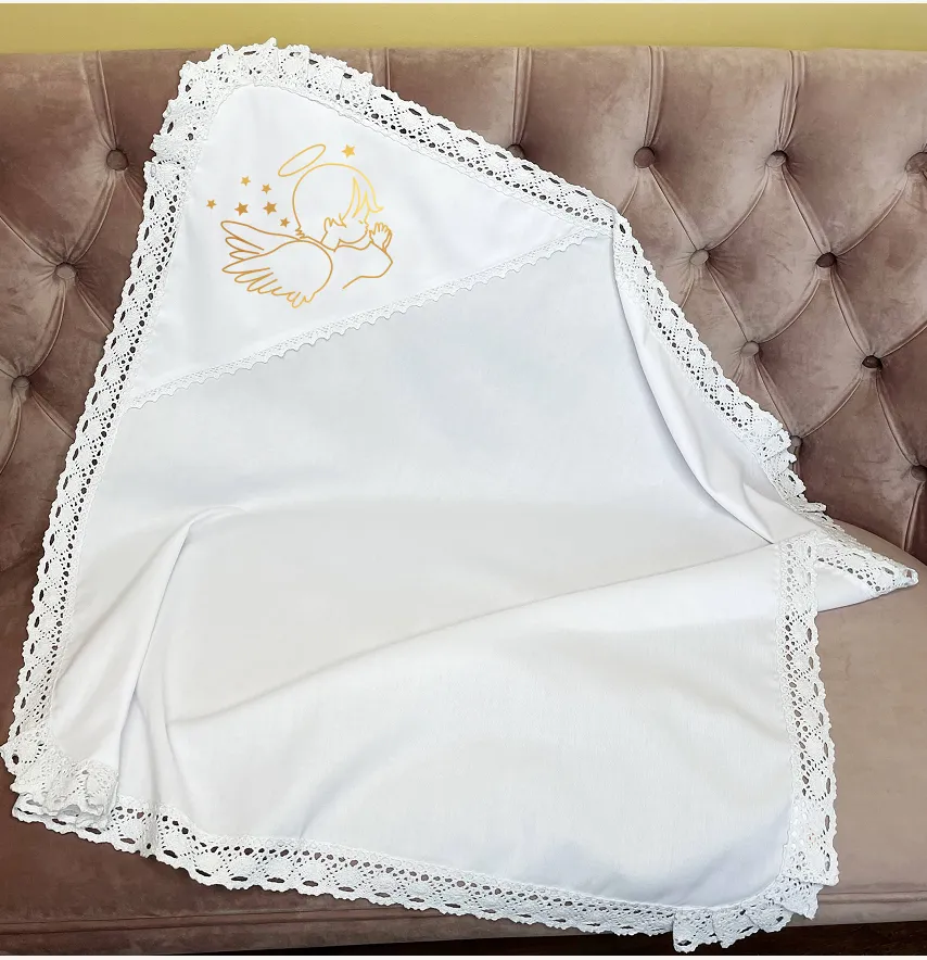 Термоаппликация из пленки "Ангел крыла" 100*85 мм золотого цвета-2