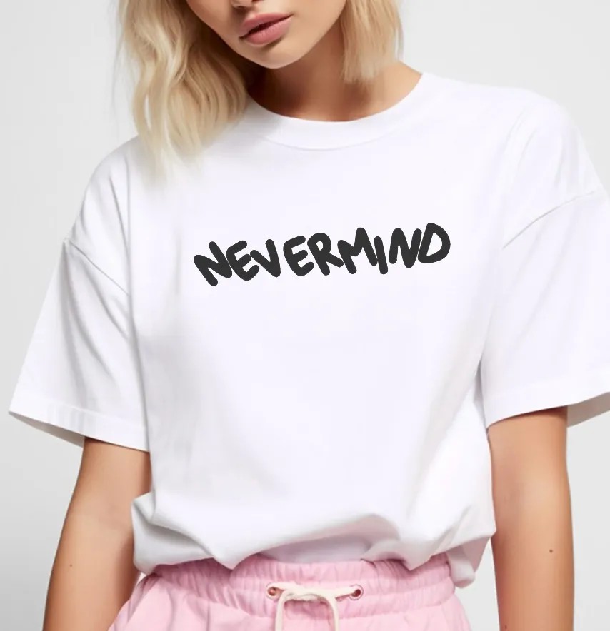 Термоналіпка "Nevermind" 19*4 см чорного кольору-1