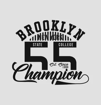 Термоналіпка "Brooklyn champion" 19*16 см чорного кольору