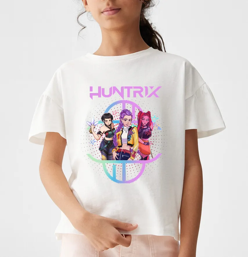 Термонаклейка "Huntrix" постер трое 19*21,5 см-1