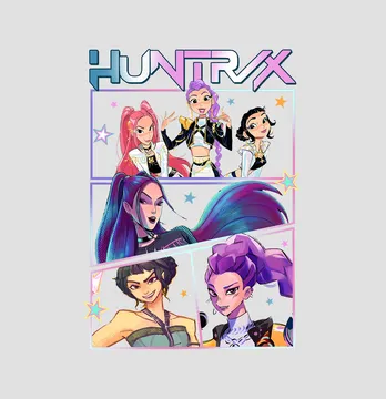 Термонаклейка "Huntrix" большой постер 19*26 см