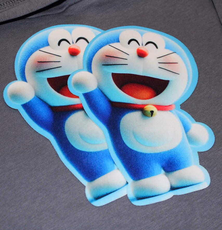 Нашивка тканевая фигурная "Голубой котик" 13,2*19 см из кашемира-1