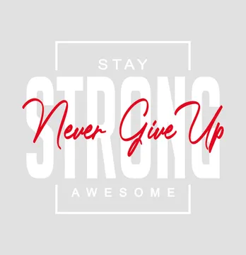 Термоналіпка "Strong" never give up 22*19 см