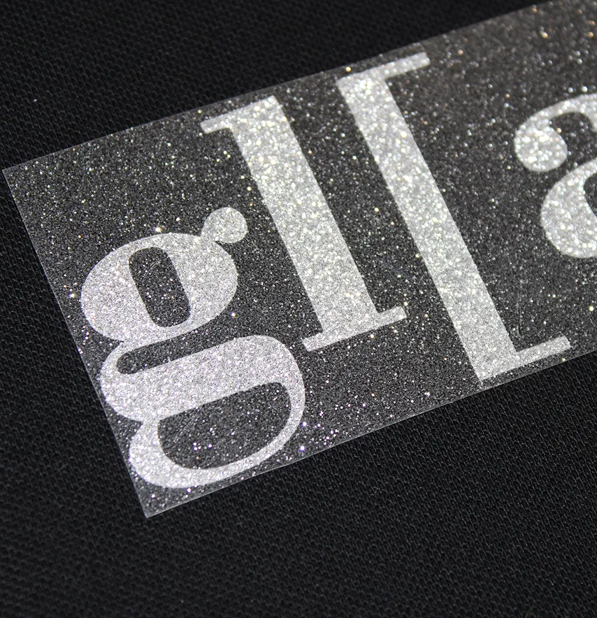 Термоаплікація з глітеру "Glamour" 24*5 см срібного кольору -1