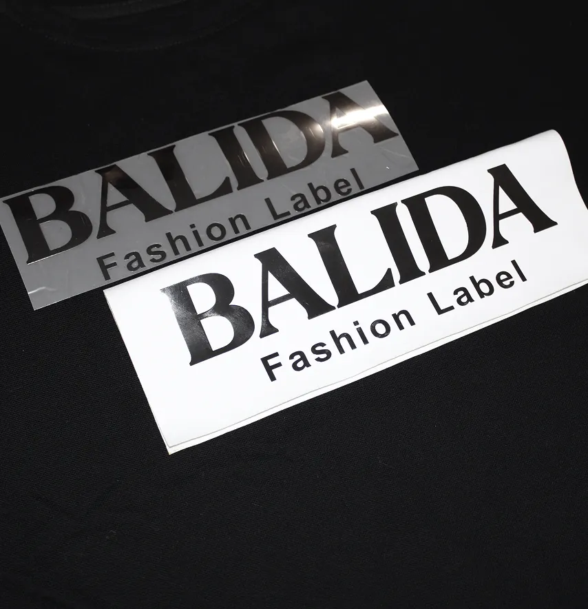 Термоаплікація з плівки "Balida" fashion label 23*7 см дзеркало графіт-3