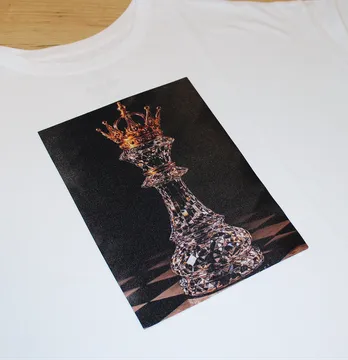 Нашивка тканева "Шахматна королева" 19*26 см