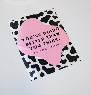 Нашивка тканева "You're doing better" 19*24 см