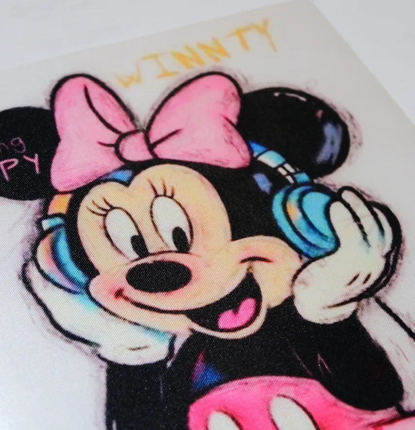 Нашивка тканева "Minnie dj dk" 19*23 см-1