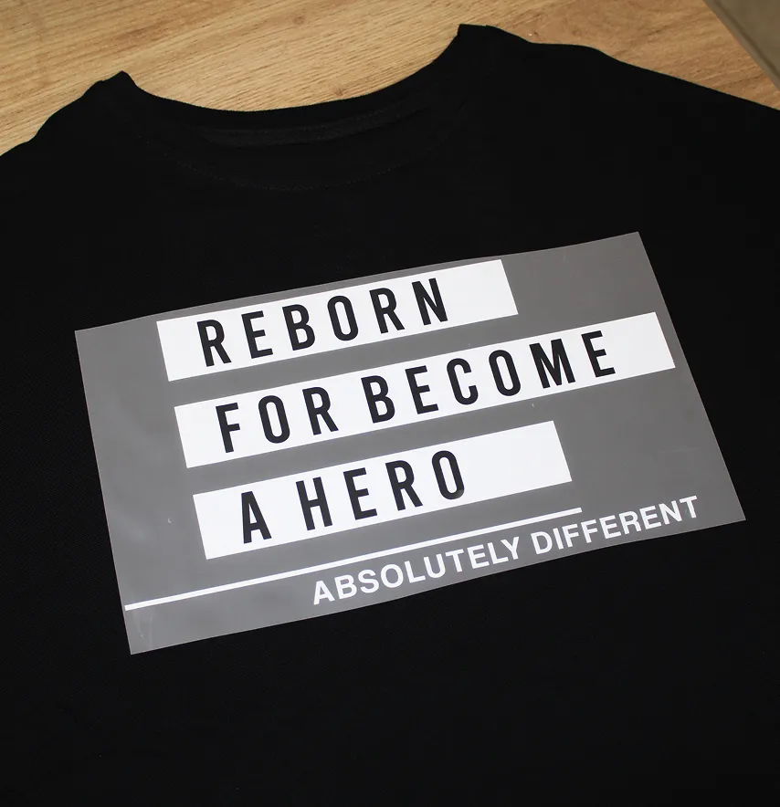 Термоналіпка "Reborn for become a hero" 29*16 см-2