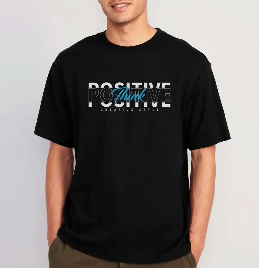 Термонаклейка "Think positive" 21,7*7,5 см -1