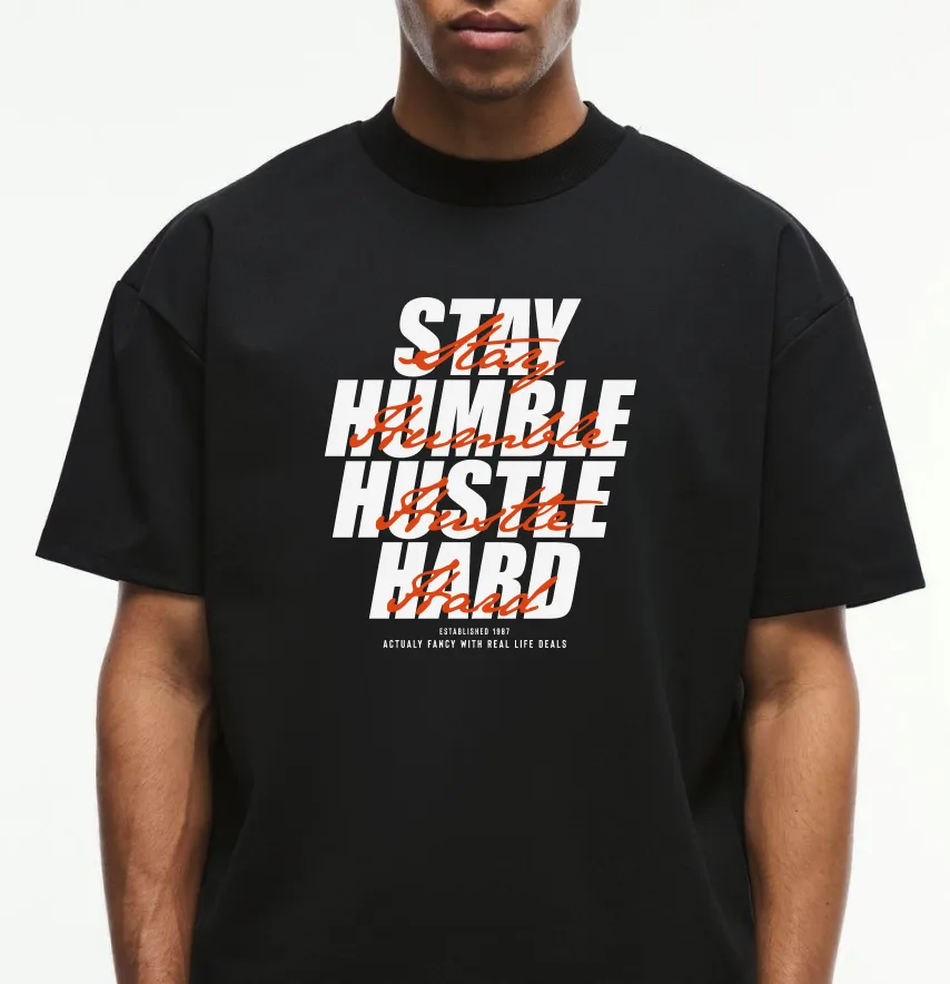 Термонаклейка  "Stay humble hustle hard" 19*21,5 см -1