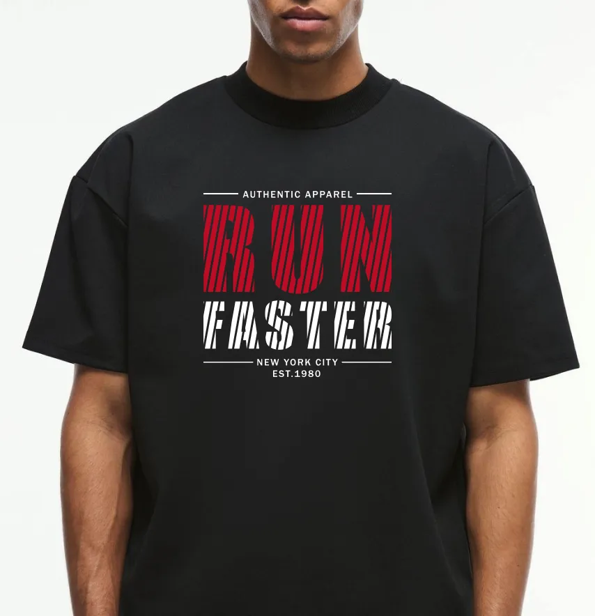 Термонаклейка "Run faster" 19*19,2 см -1