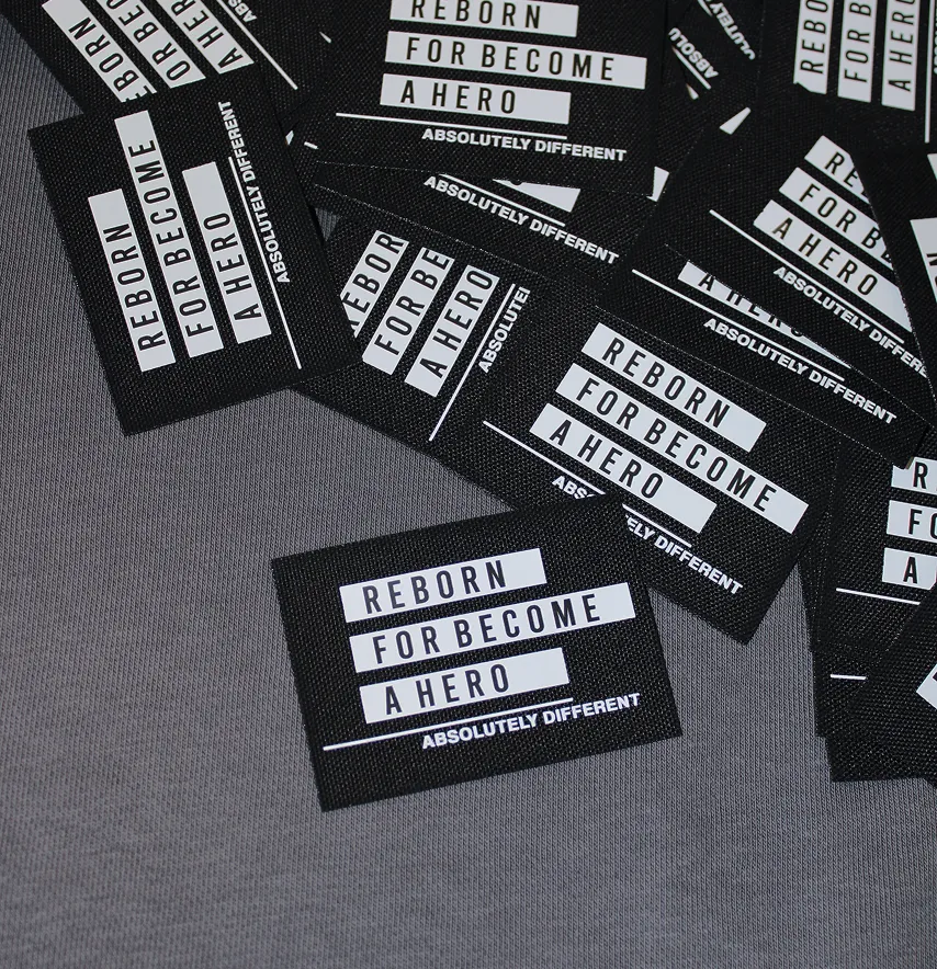 Нашивка "Reborn" 70*50 мм чорного кольору-1