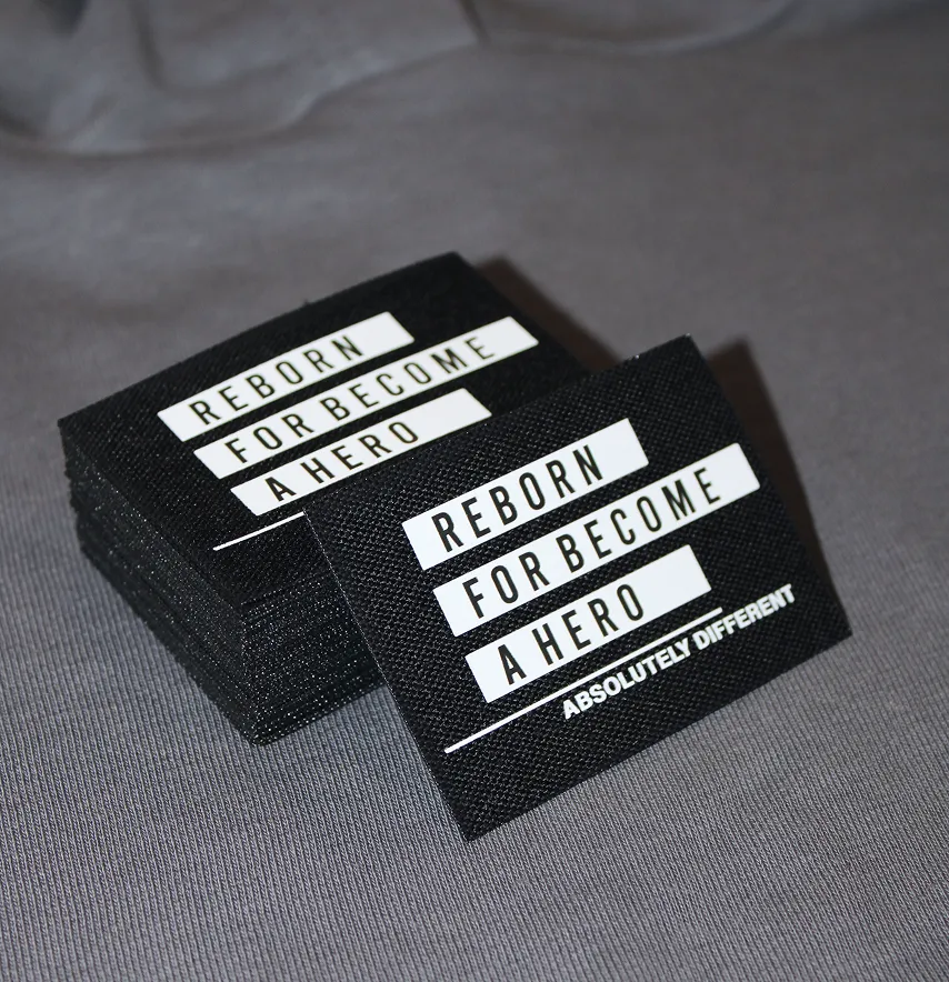 Нашивка "Reborn" 70*50 мм чорного кольору-4