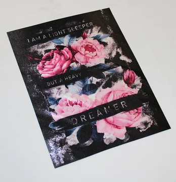 Нашивка тканева "I am a light sleeper" троянди 19*25 см
