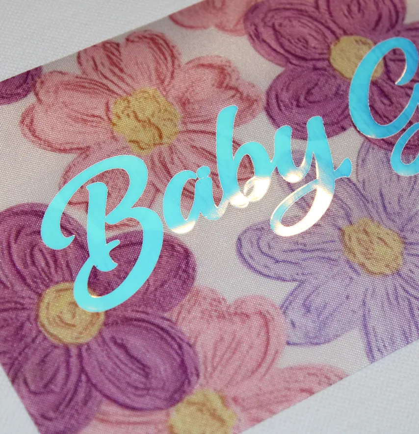 Нашивка тканева з декором "Baby girl" квіти 21*11,5 см-2