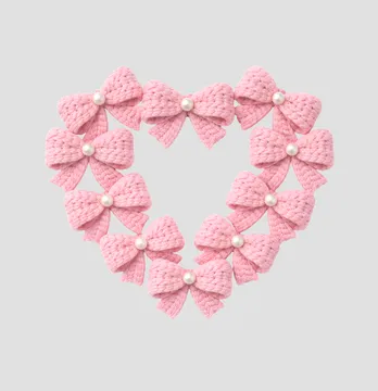 Термоналіпка "Серце з бантиків" 20,5*18 см