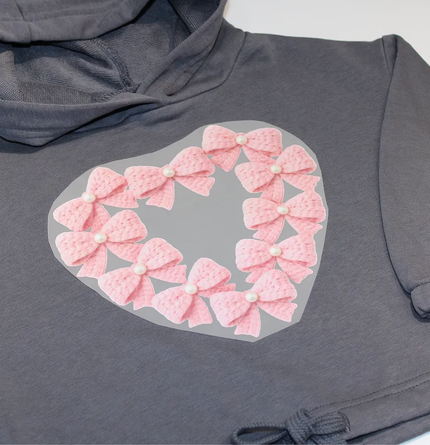 Термоналіпка "Серце з бантиків" 20,5*18 см-2