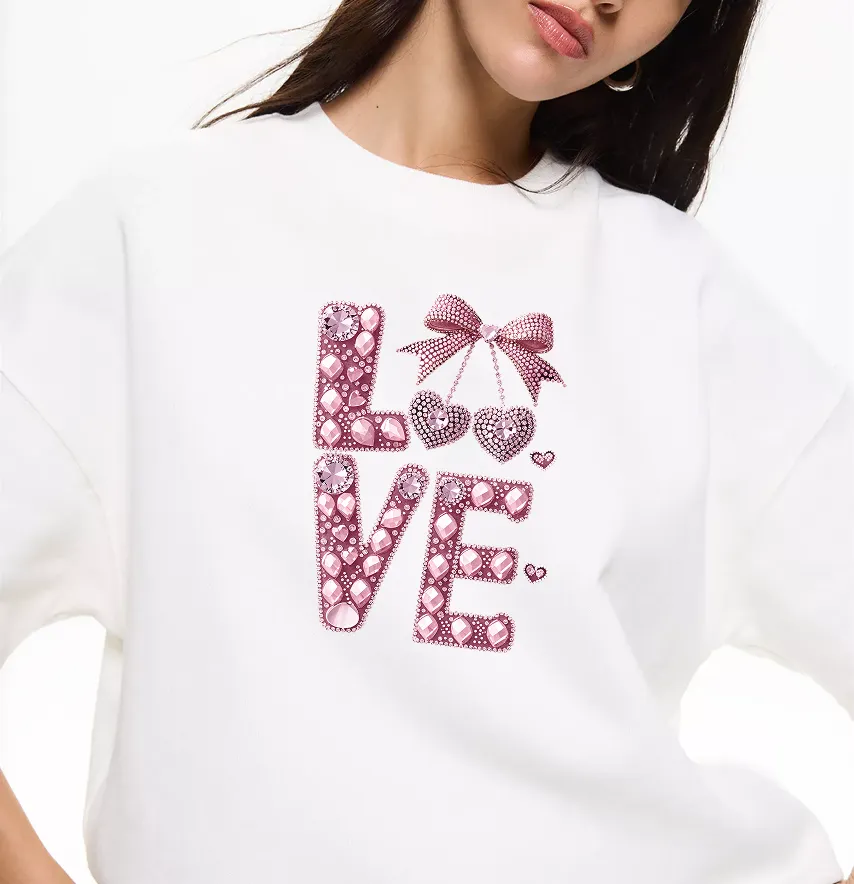 Термоналіпка "Love" з камінчиками 19*26 см-1