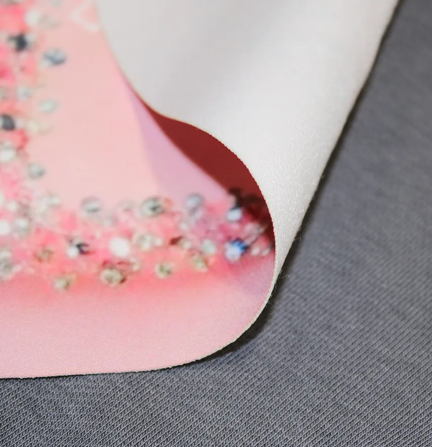 Нашивка тканева з декором "You" рожеве серце з глітером 21,5*24 см-3