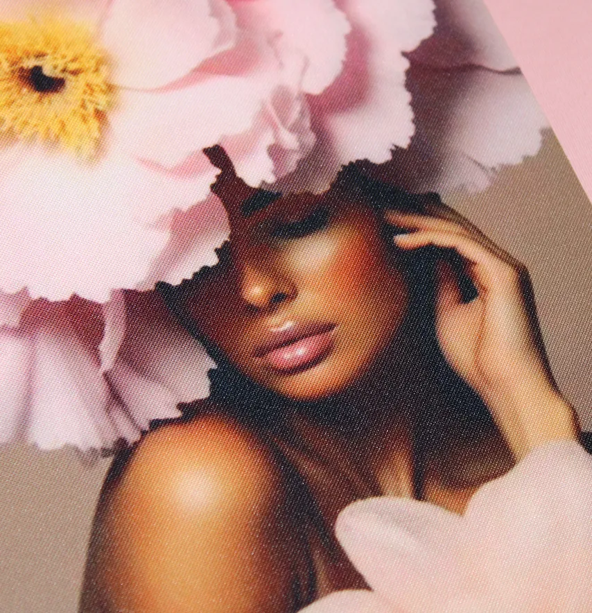 Нашивка тканева "Дівчина квітка" 19*25 см-1