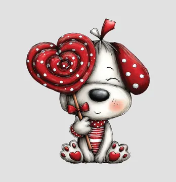 Термоналіпка "Песик" з серцем 16*19 см