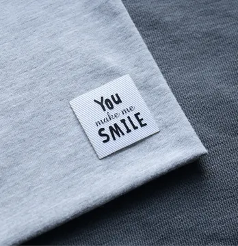 Нашивка котонова "You make me smile" 30*30 мм на клейовій основі