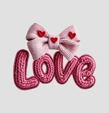 Термоналіпка "Love" в'язане 19*15,5 см