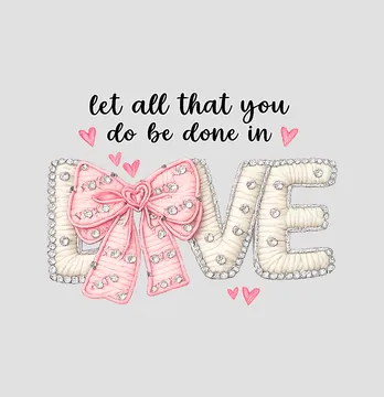 Термоналіпка "Love" з бантиком 19*14 см