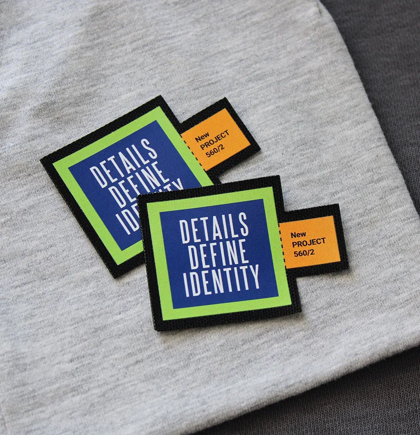 Нашивка "Details Define Identity" 55*40 мм кольорова-1