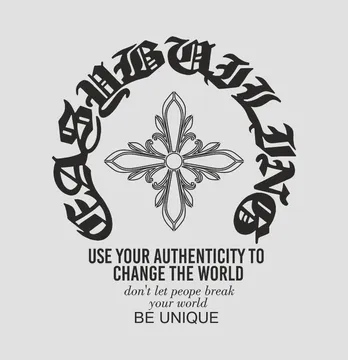 Термоналіпка "Be unique" хрест 19*22 см чорного кольору