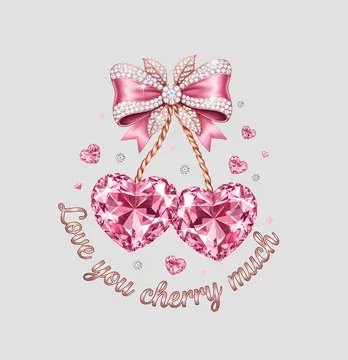 Термоналіпка "Вишеньки-серця" love you cherry much 19*21,5 см