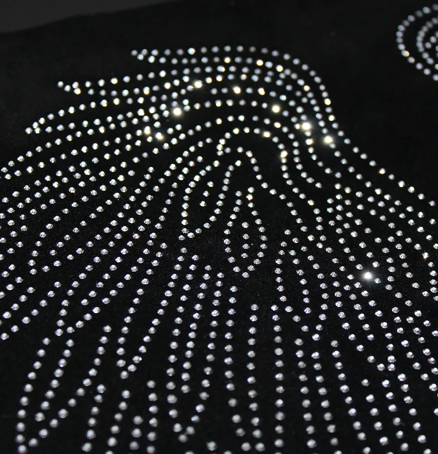 Аплікація зі страз "Крила" срібло металік 32*32 см-2