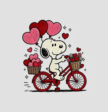 Термоналіпка "Snoopy" на велосипеді 17*19 см