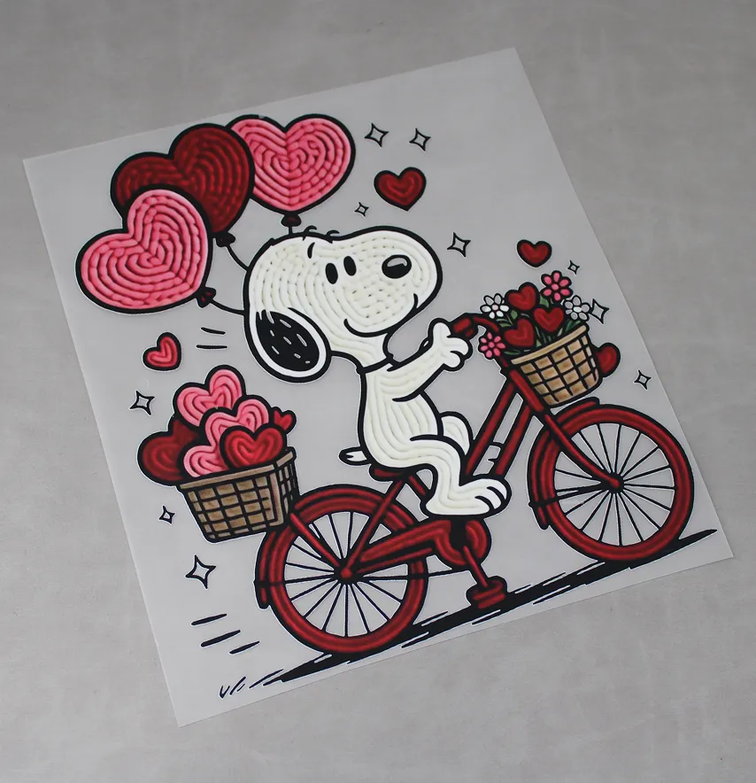 Термоналіпка "Snoopy" на велосипеді 17*19 см-2